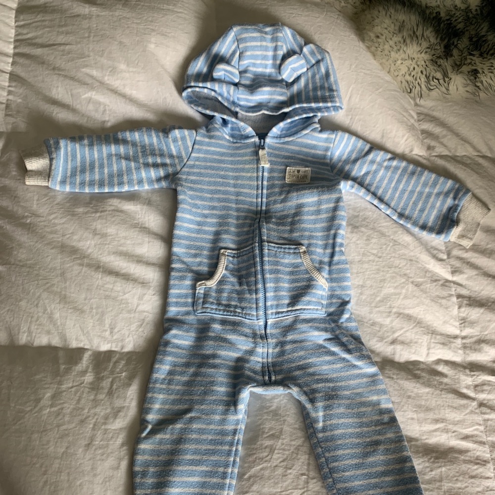 Light Blue Warm Romper